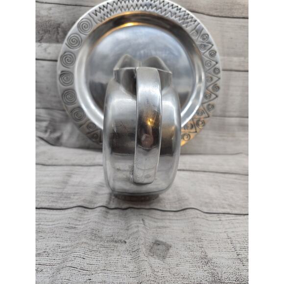Wilton Armetale Reggae Pewter Pitcher And Plate - Picture 3 of 7